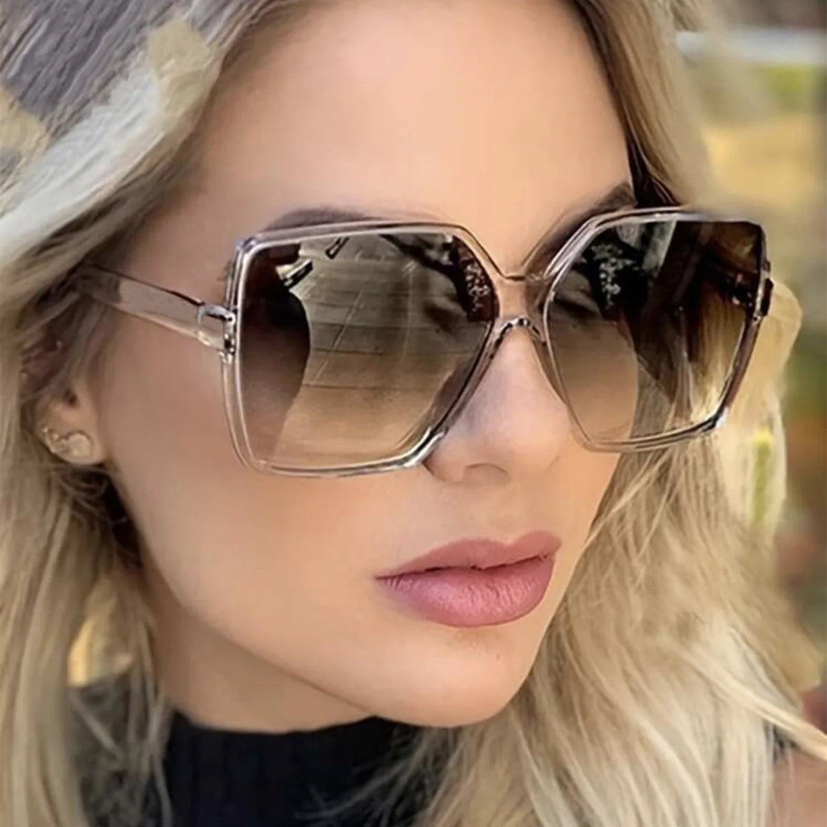 New Trend Full-frame Large Square Sunglasses Fashion Y2k Ladies Sunglasses