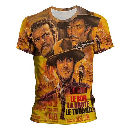 Summer Vintage Men T-shirt The Good The Bad And The Ugly