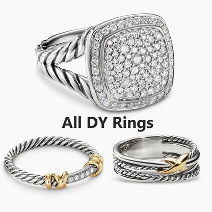 Hot 2024 Fashion Women's Jewelry Finish DYs92 Silver Ring Is The Best Choice for Party Gifts