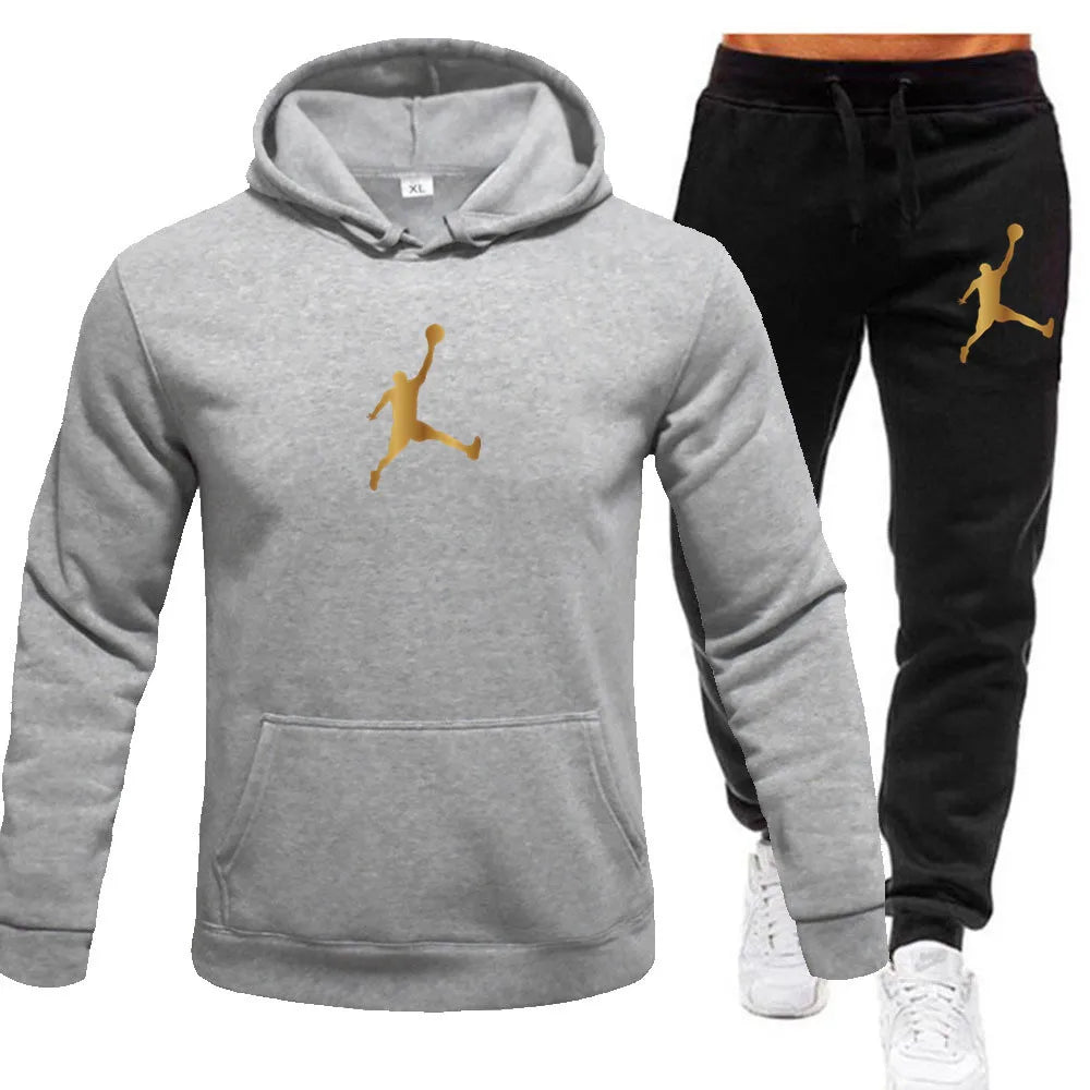 2024 New Print Brand Mens Hoodie+Sweatpants 2 Piece Suits Casual Men Women Streetwears Fashion Luxury Tracksuit Outfit