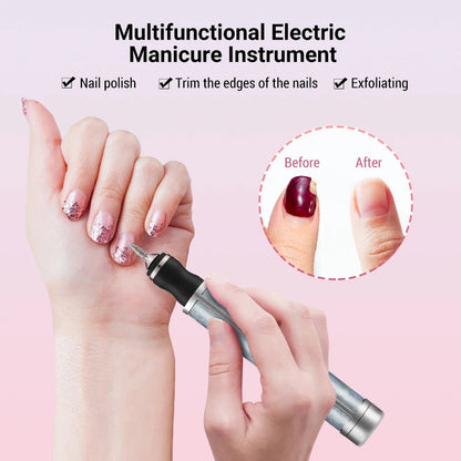 LULAA Nail Drill Kit Professional Electric Nail File Cordless Manicure and Pedicure Set Hand Foot Nail Care Trimmer Buffer Tools