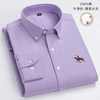 100% Cotton Oxford Men's Shirt Long Sleeve