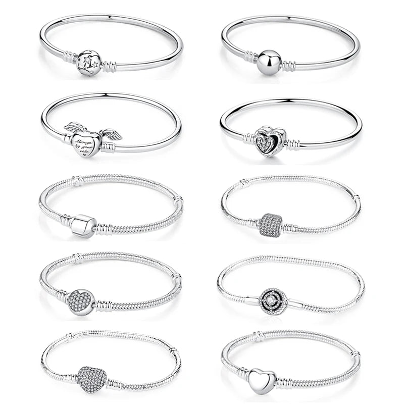 Original 925 Sterling Silver Bracelets - Length 16 -18 cm