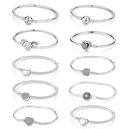 Original 925 Sterling Silver Bracelets - Length 16 -18 cm