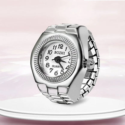 Ring Watch New Hot Selling Creative Alloy Shell Finger Circular Dial Couple Men And Women