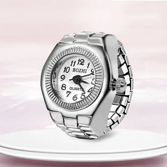 Ring Watch New Hot Selling Creative Alloy Shell Finger Circular Dial Couple Men And Women