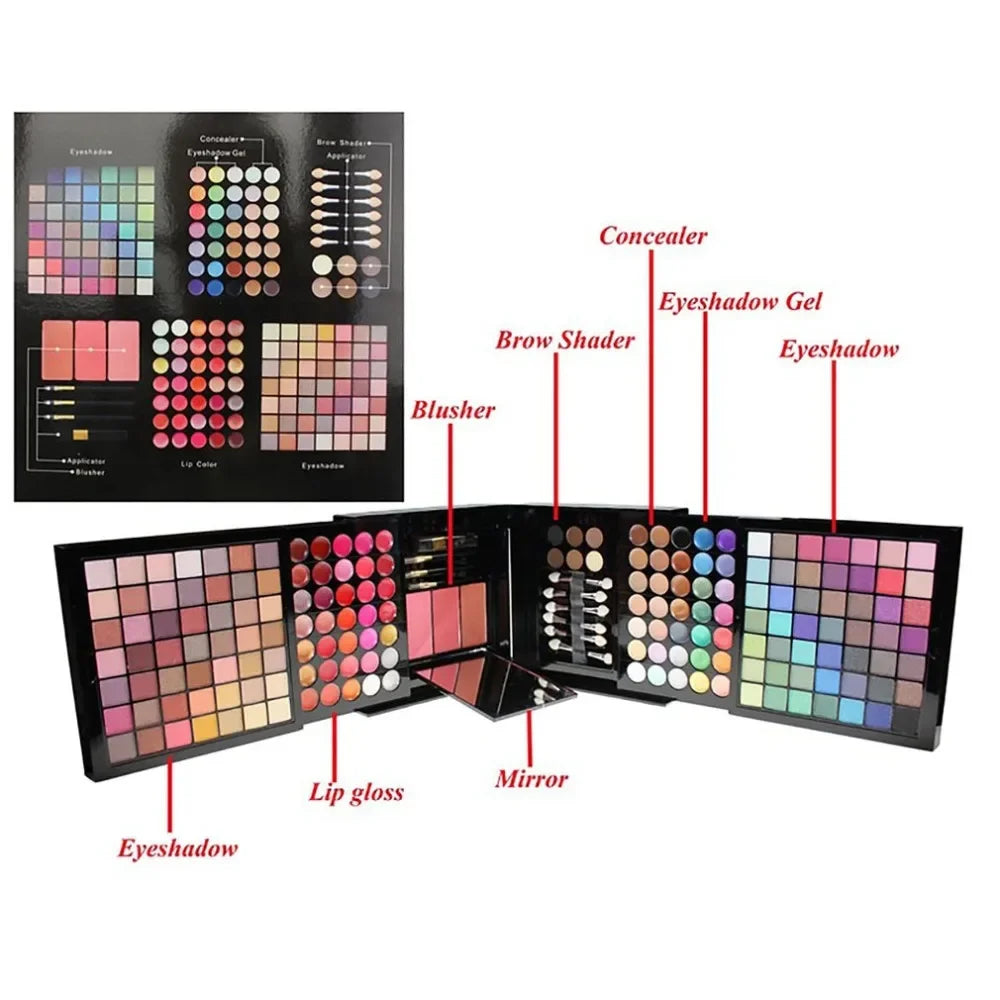 177 Color Makeup Set for Women Full Kit All in One Makeup Gift Set Eye shadow Pallete Cosmetic Glitter Eyeshadow Blush Lip Gloss