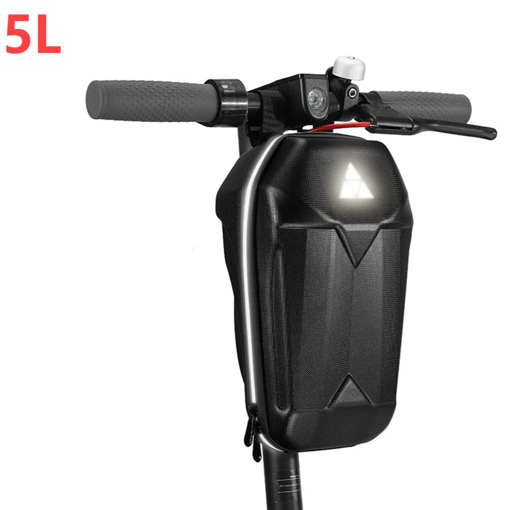 Electric Scooter Front Bag Waterproof Folding EVA Hard Shell Bags Bicycle Handlebar Hanging Bag Carry Bag Storage Accessories