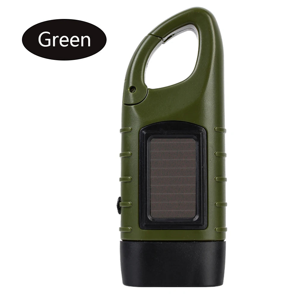 Tent Light Solar Power Torch Lantern Hand Crank Dynamo LED Flashlight Portable for Outdoor Camping Mountaineering