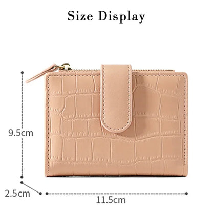 Women Stone Pattern Small Wallets PU Leather