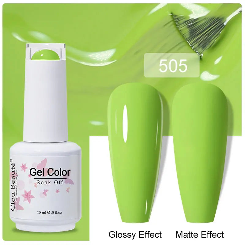 Clou Beaute Gel Nail Polish Pretty Color Salon Professional Sugar Nails Art Gels Varnish Soak Off UV LED 15ml Gel Polish Lacquer