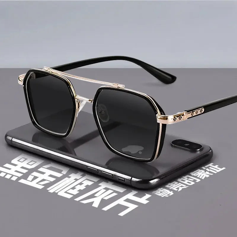 Fashion Polarized Square Metal Sunglasses Women Men Trending Products Polaroid Car Driving Glasses Double Beam Oculos Masculino