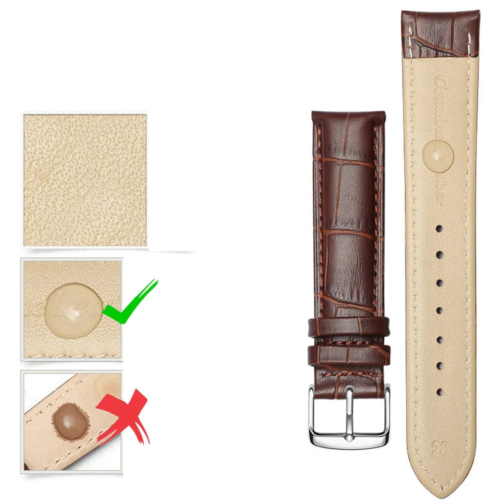 Universal Replacement  Leather Watch Strap Leather