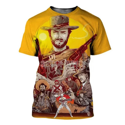 Summer Vintage Men T-shirt The Good The Bad And The Ugly