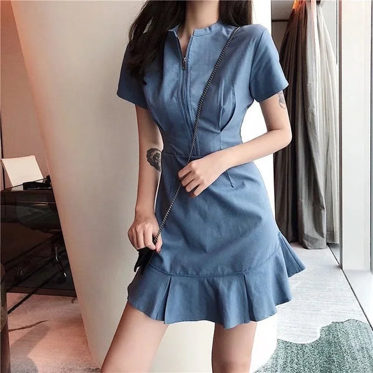 Short Yellow Mini Women's Dress Black Clothing Female Dresses 2024 Promotion Harajuku Cheap Casual Offer Trend Unique Y2k Retro