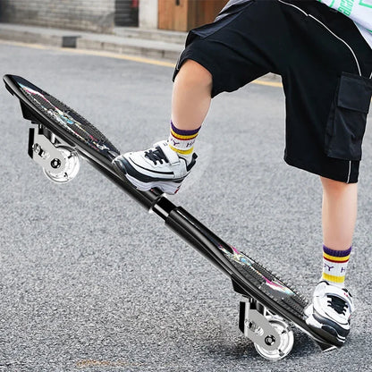 Kid Flashing Wheels Skateboard Wave Board 2-Wheel Scooter Beginner Teenager Swinging 2 Wheels Waveboard Skate Board For Children