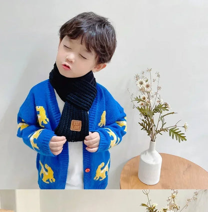 Winter Knitted Scarf for Kids Boys Girls Neckerchief Outdoor Keep Warm Neck Warmer Scarf Soft Parent-child Children´s Scarves