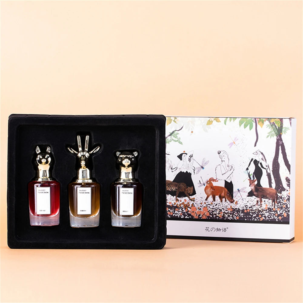 Women Perfume  Gift Box Three Piece Lasting Fragrance Body Spray Plant Floral Scent Pheromone Eau De Parfum Cologne Men Parfumer