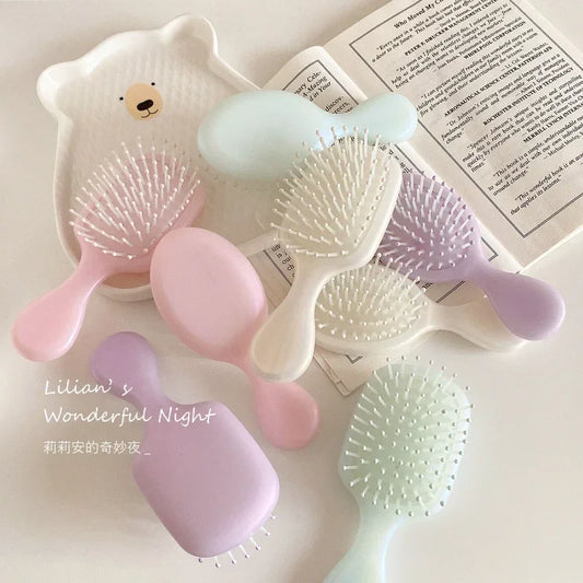 1 Piece Small Toddler Girl Hair Brush Simplicity Fashion Solid Color Massage Air Cushion Comb for Kids Lovely Hair Care Tool