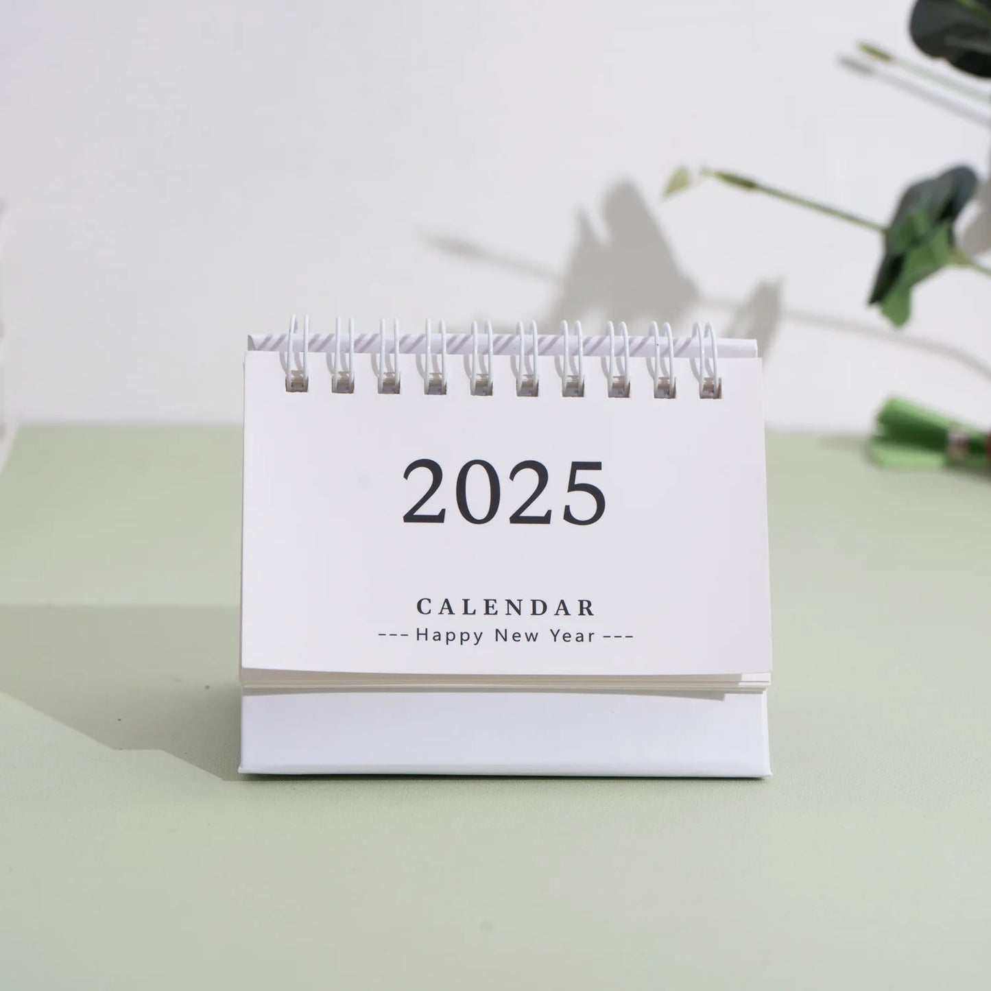 2025 Simple Style English Mini Desk Calendar Desktop Display Portable Calendar Desktop Decoration Handmade Diary