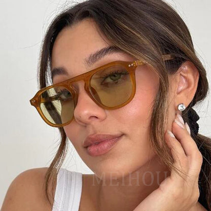 Classic Round Sunglasses Women Vintage Rivet Brown Small Sun Glasses Fashion Brand Eyewear Oculos De Sol Gafas Masculino UV400