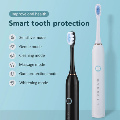 6 Modes Electric Toothbrush Rechargeable