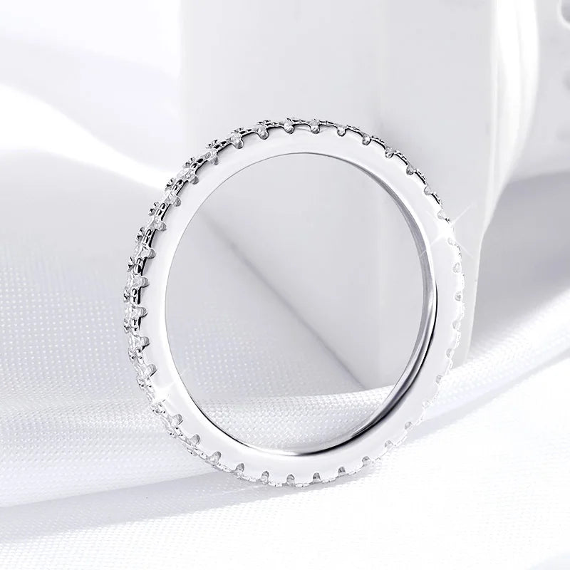 18k Plated 0.57ct Full Eternity Moissanite Ring