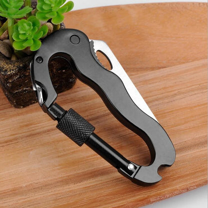 Mountain Climb EDC Stainless Steel Mini Knife Carabiner Multitool Folding Pocket Portable Outdoor Pocket Knife Military Tactical