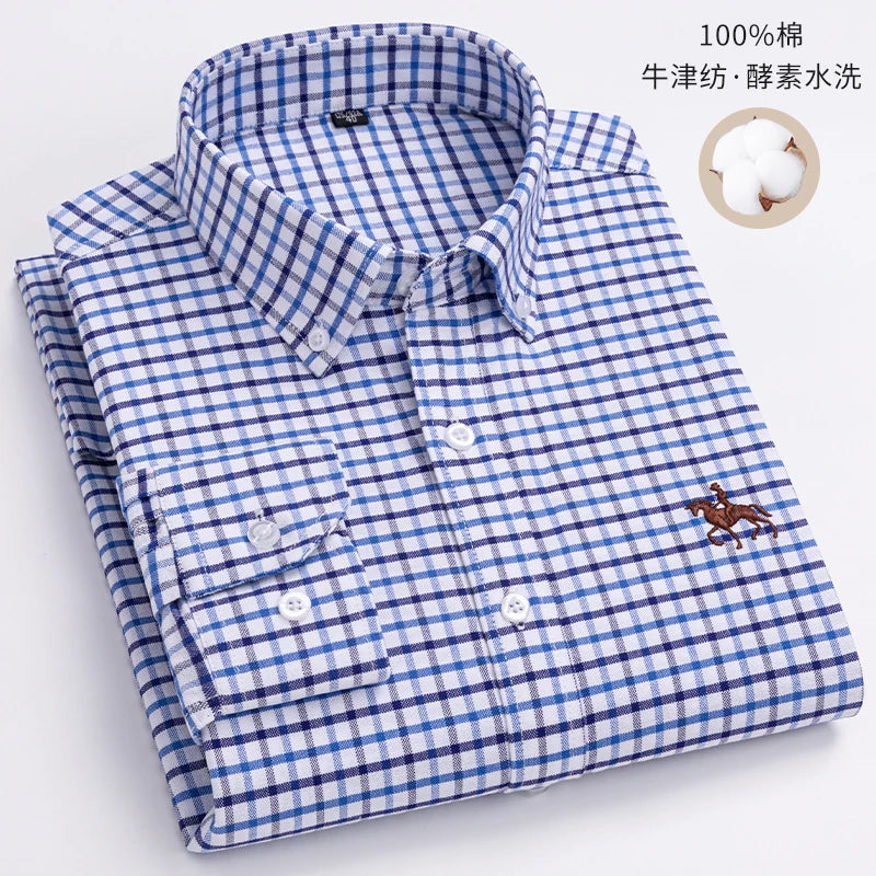 100% Cotton Oxford Men's Shirt Long Sleeve