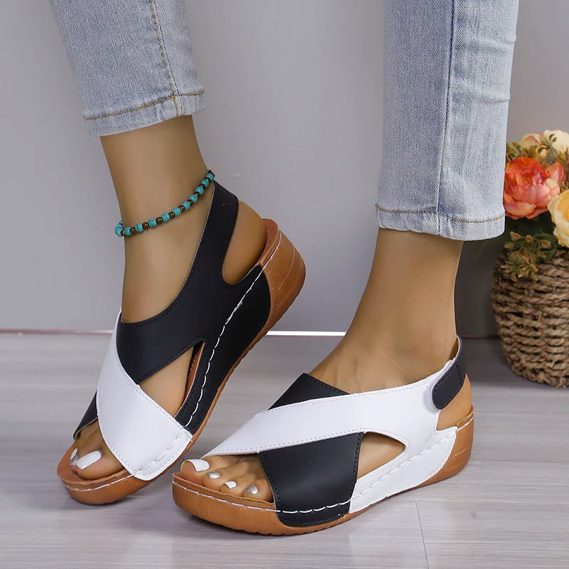 Women Platform Sandals Summer 2024 New Mix Color Sandals Luxury Designer Shoes for Women Casual Beach Sandals Sandalias De Mujer