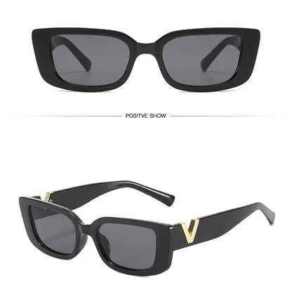 Fashion Cat Eye Sunglasses Luxury V Sun Glasses For Ladies Classic Rectangle Driving Eyewear UV400