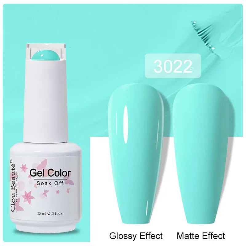 Clou Beaute Gel Nail Polish Pretty Color Salon Professional Sugar Nails Art Gels Varnish Soak Off UV LED 15ml Gel Polish Lacquer