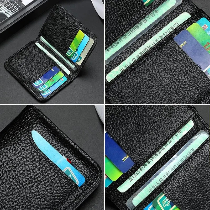 Portable Super Slim Soft Wallet for Men PU Leather Mini ID Credit Card Wallet Purse Card Holders Wallet Thin Small Short Wallets