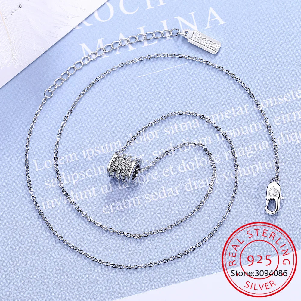 Trendy 925 Sterling Silver Real 1.8ct Moissanite Pendant Necklace for Women Anniversary Diamond Necklaces Fine Jewelry Gift