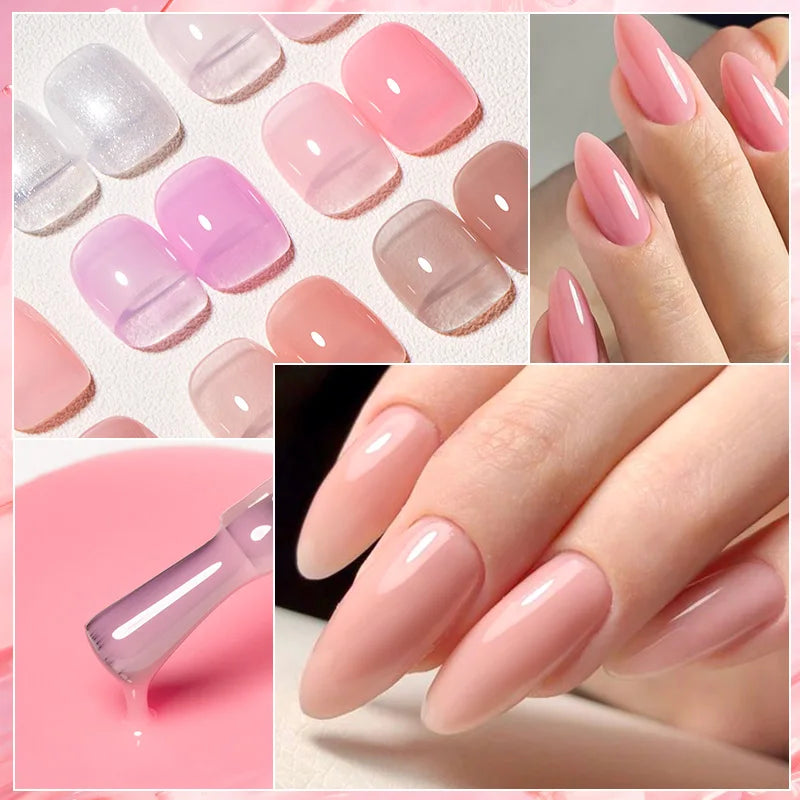 7ml Pink Clear Rubber Base Gel Nail Polish