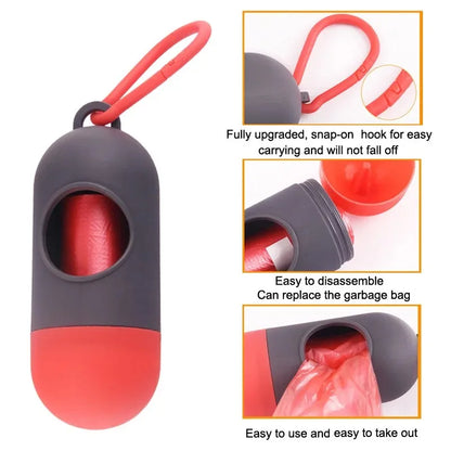 Dog Poop Bag Pet Waste Dispenser Garbage Carrier Hangingable Portable Holder Poo Bags Dispensers Pet Cleaning Supplies