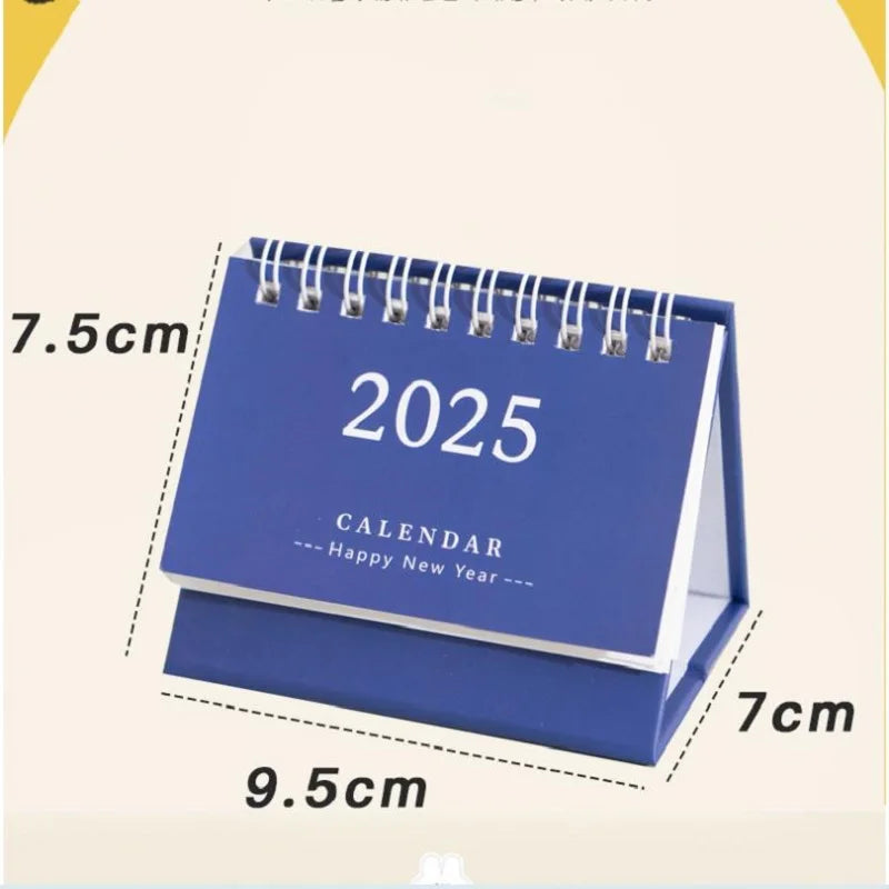 2025 Simple Style English Mini Desk Calendar Desktop Display Portable Calendar Desktop Decoration Handmade Diary