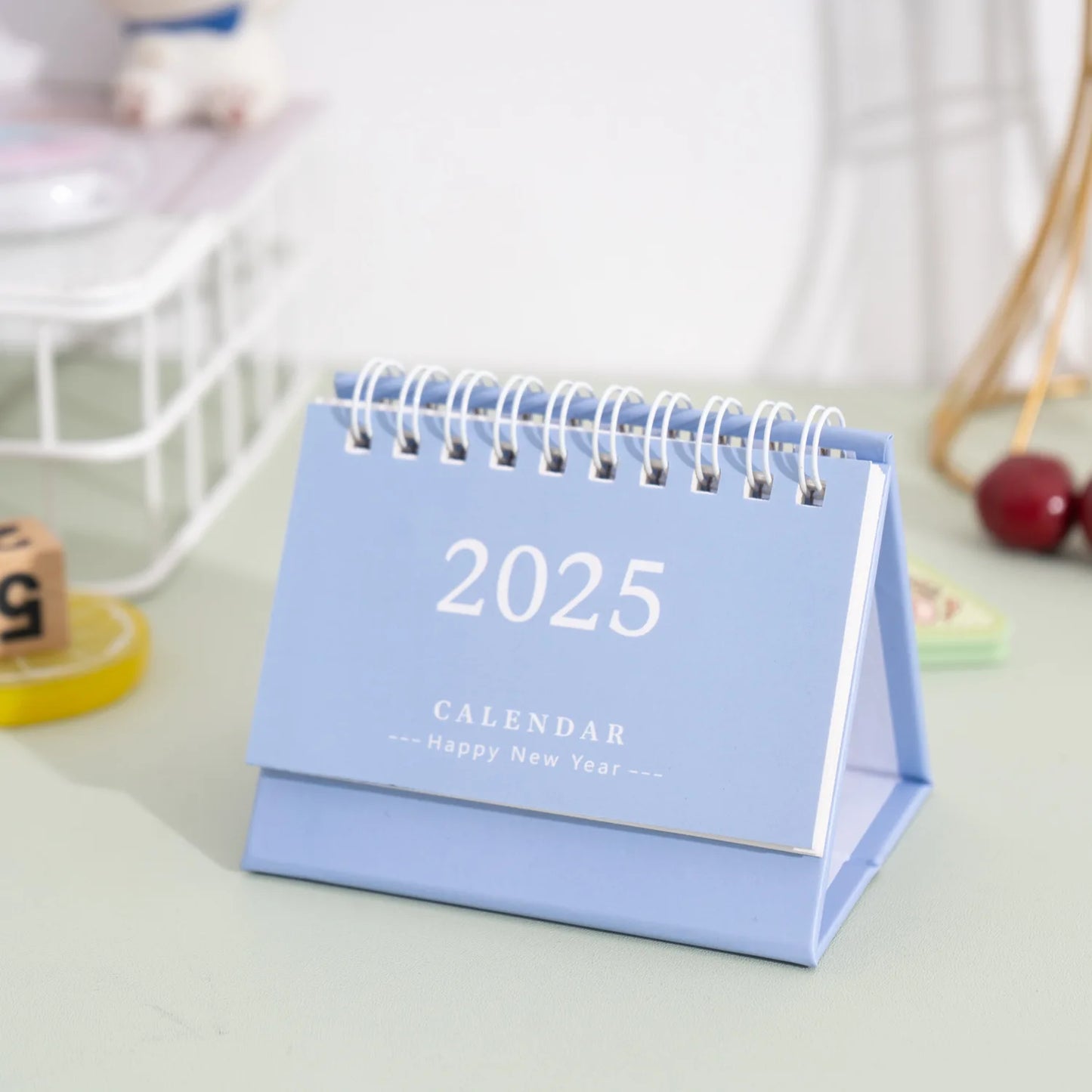 2025 Simple Style English Mini Desk Calendar Desktop Display Portable Calendar Desktop Decoration Handmade Diary