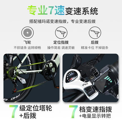 전자 먼지 자전거 48V25A Electric bicycle lithium Battery 26 Inch Variable Speed Light Fat Tire Mountain Bike