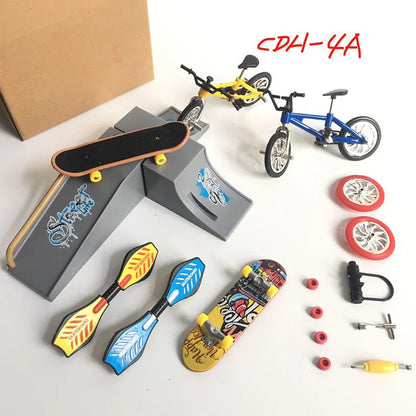 1Set Mini Scooter Two Wheel Scooter Children's Educational Toys Finger Scooter Bike Finger Skateboard Birthday Gift for Boys