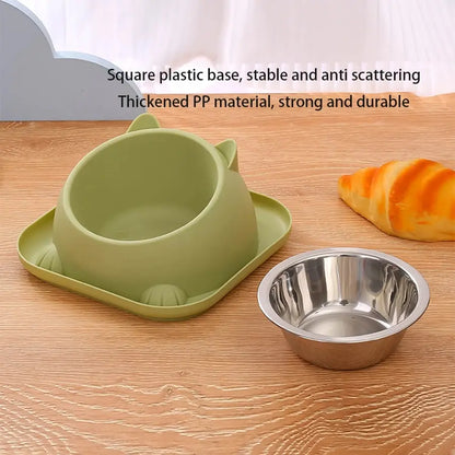 Fun Shaped Anti Tipping Cat Bowl With Added Water to Prevent Ants