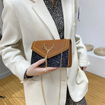 2024 Trendy Shoulder Bags Small Square Messenger Bag Women  Female Handbag Phone Purse Pu Leather Crossbody Flap Bag