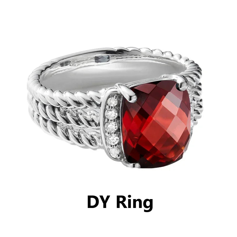 Hot 2024 Fashion Women's Jewelry Finish DYs92 Silver Ring Is The Best Choice for Party Gifts