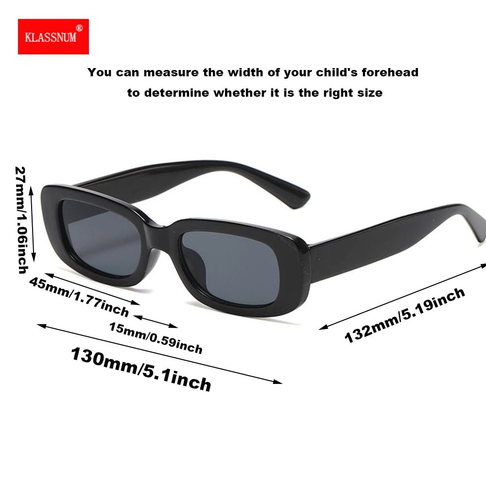 Kids Sunglasses 2-10 Years Girls Boys Retro Rectangle Glasses Children Vintage Eyewear UV400 Sun Protection Eyeglasses 2023 New