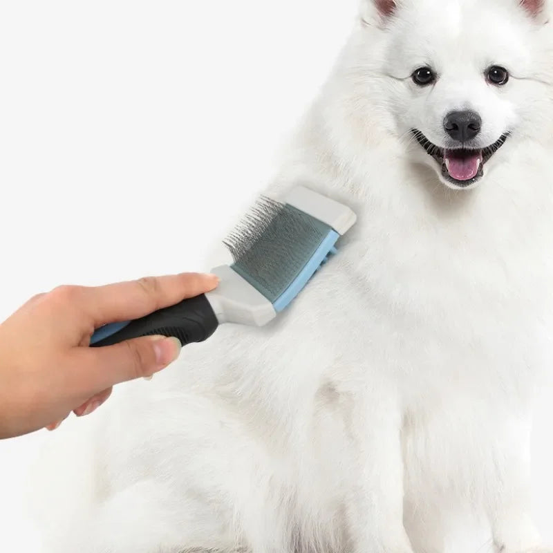 Dog Comb Pet Hair Remover Double Sided Dogs Brush Pulling Hair Cleaning Dog Grooming Dogs Comb Massage Cat Brush Pet Supplies