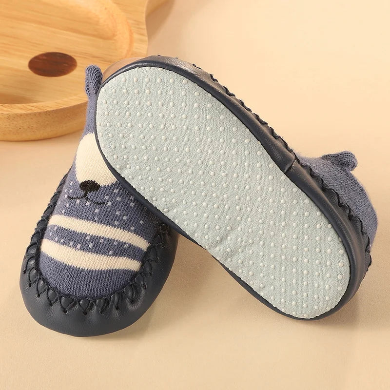 Baby Socks Shoes Infant Color Matching Cute Kids Boys Shoes Doll Soft Soled Child Floor Sneaker Toddler Girls First Walkers