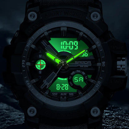 2024 Sports Digital Watches Men Dual Display Watches Quartz Waterproof Wristwatch Quartz Male Clcok Watch For relogio masculino