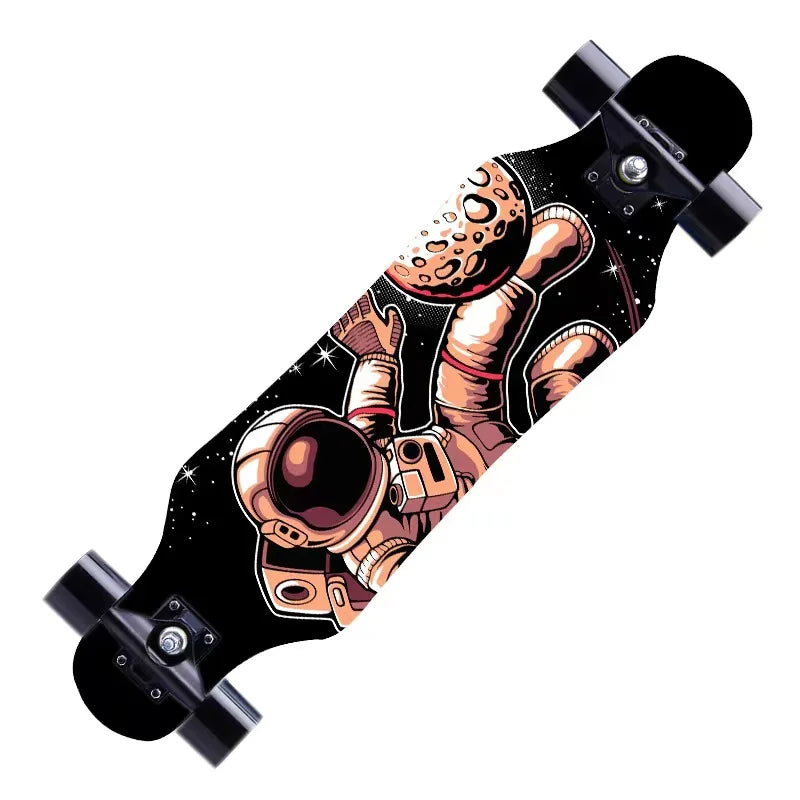 79cm/31" Beginner Skateboard Longboard Maple Flat-Plate Double Rocker Board Steel Bearing PU Wheels Children Adult Skate Board