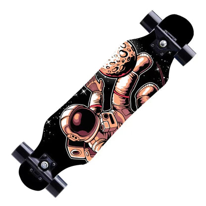 79cm/31" Beginner Skateboard Longboard Maple Flat-Plate Double Rocker Board Steel Bearing PU Wheels Children Adult Skate Board