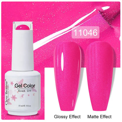 Clou Beaute Gel Nail Polish Pretty Color Salon Professional Sugar Nails Art Gels Varnish Soak Off UV LED 15ml Gel Polish Lacquer